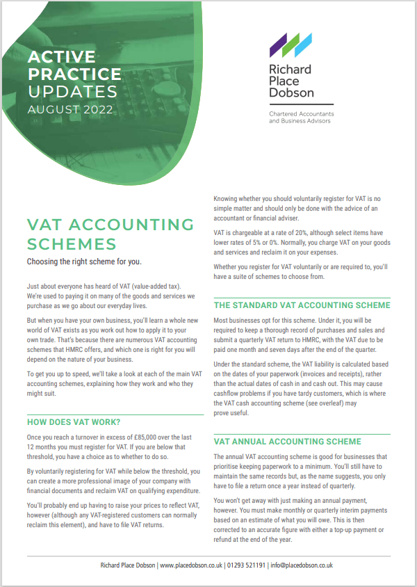 VAT Accounting Schemes