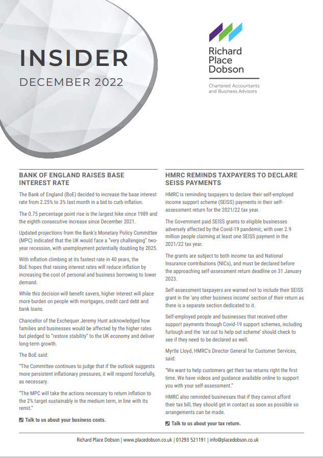 Insider December 2022