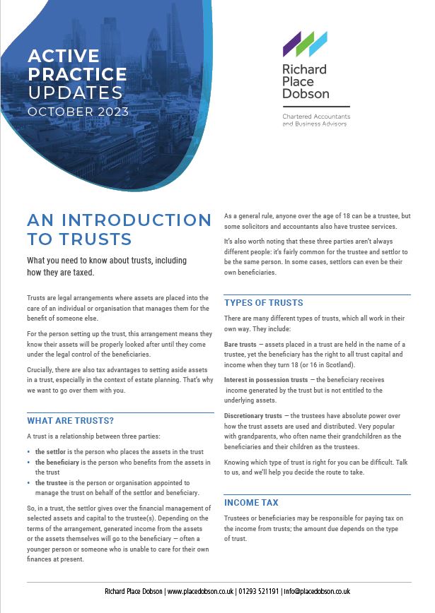 Active Practice Update- An Introduction to Trusts